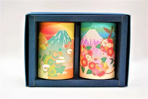 和紙缶2本詰(箱入) 茶ごころ100g×2本