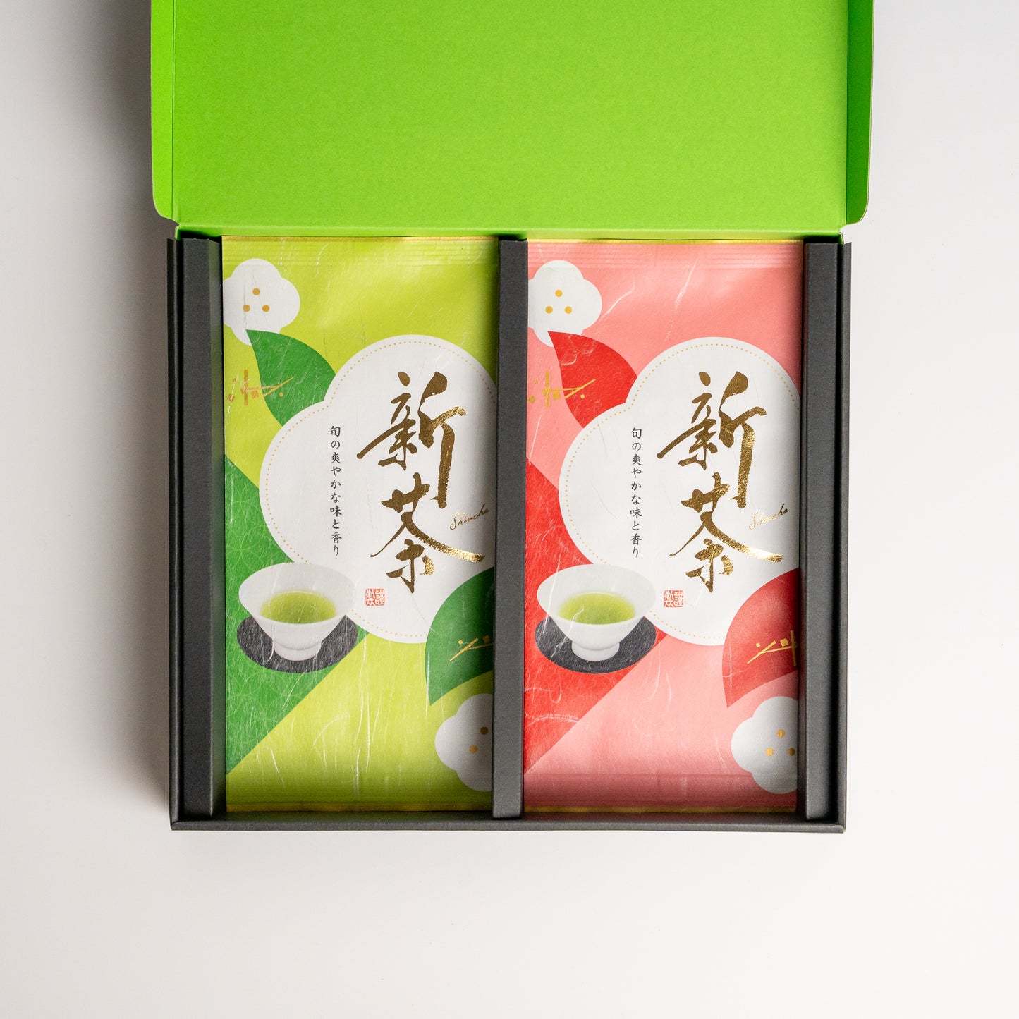 ご贈答用新茶平袋(箱入)2本・3本入れ