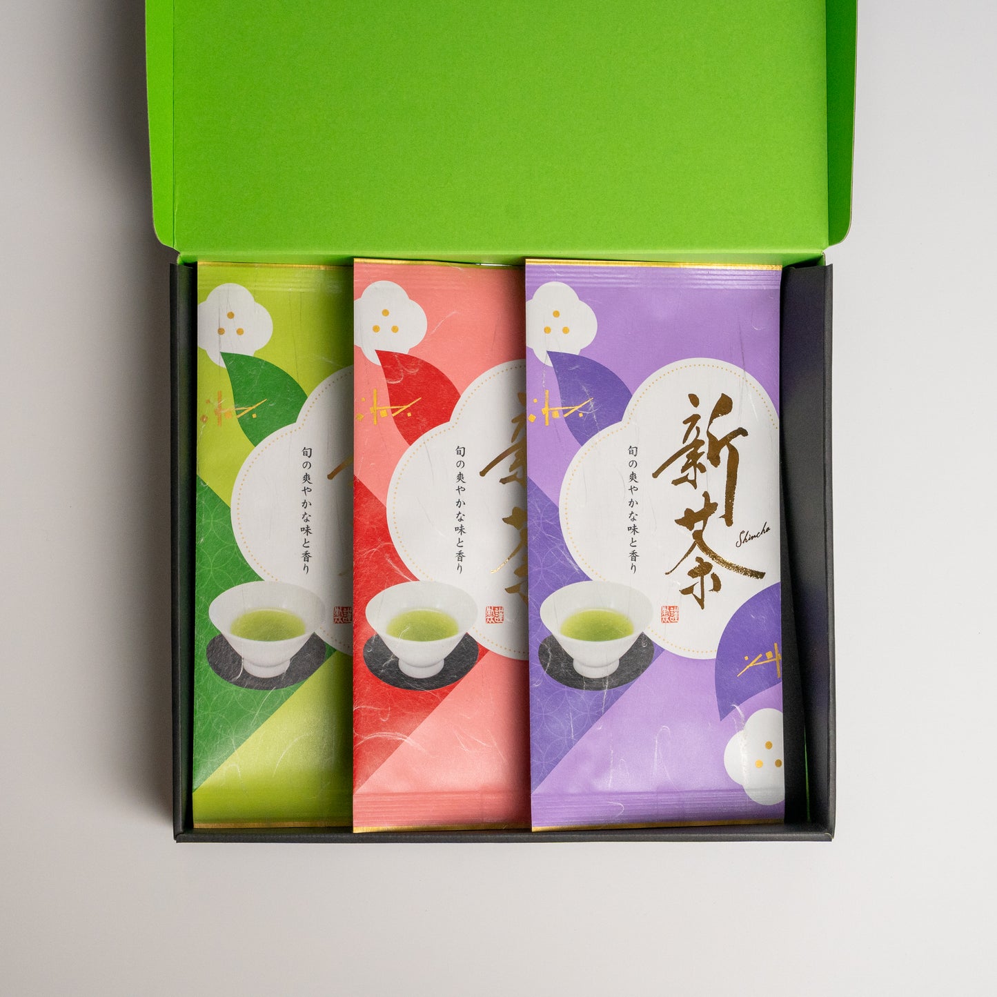 ご贈答用新茶平袋(箱入)2本・3本入れ